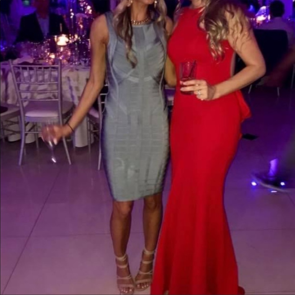 Mint color bandage dress